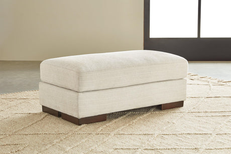 Maggie Birch Chenille Ottoman front angle view