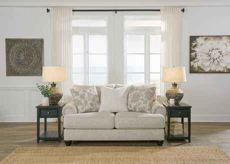 Asanti Fog Chenille Loveseat front angle