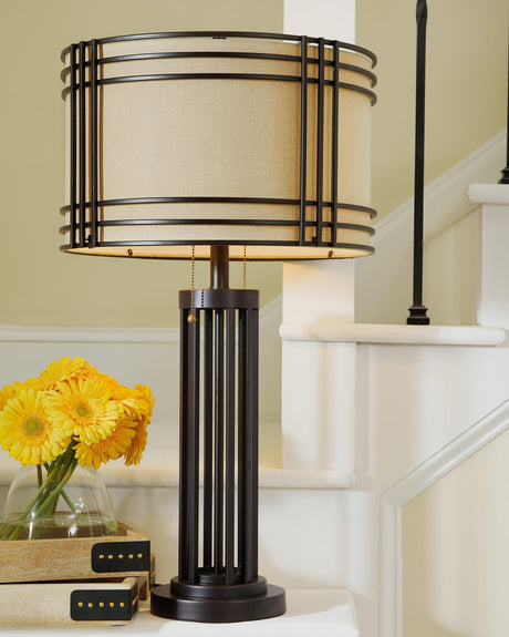 Hanswell Dark Brown Table Lamp front view