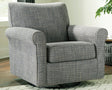 Renley Ash Swivel Glider Accent Chair front angle