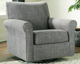 Renley Ash Swivel Glider Accent Chair front angle