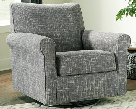 Renley Ash Swivel Glider Accent Chair front angle