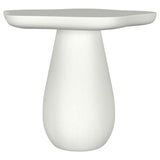 Perth 17-inch side table with off-white cloud-shaped top from front angle