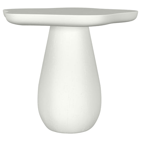Perth 17-inch side table with off-white cloud-shaped top from front angle
