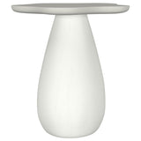Perth 20-inch off-white side table angled front view