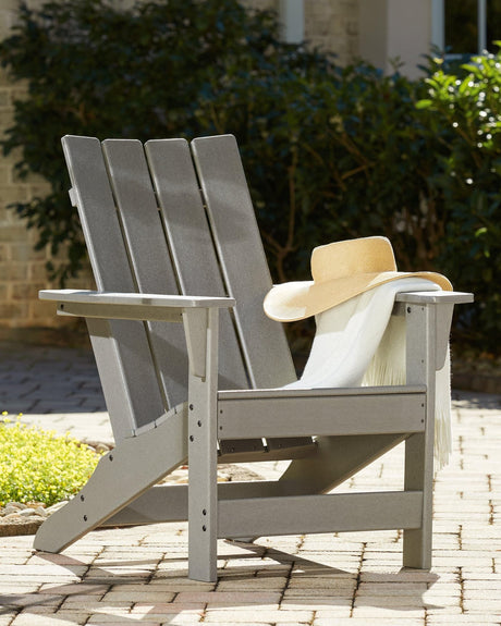 Visola Gray Adirondack Chair front angled view