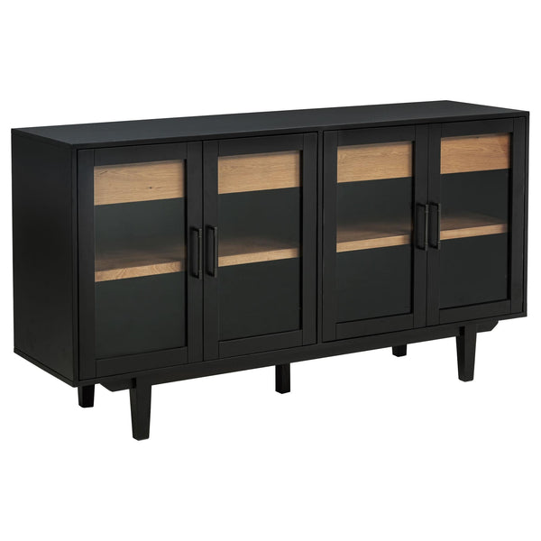 Middleton black sideboard server front angled view