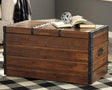 Kettleby Brown Storage Trunk closed front angle