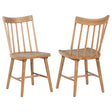 Middleton brown solid wood dining side chair front angle