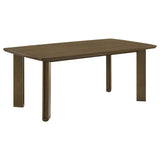 Ottowa 71-inch rectangular brown wood dining table top view