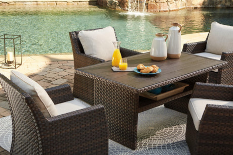 Easy Isle outdoor multi-use table angled view