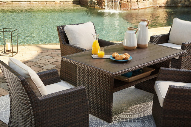 Easy Isle outdoor multi-use table angled view