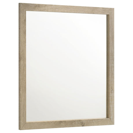 Oakglen Weathered Oak Dresser Mirror front view
