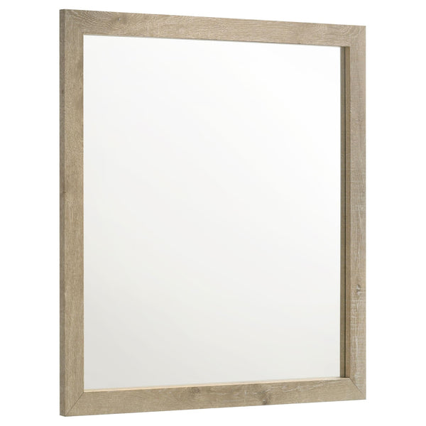 Oakglen Weathered Oak Dresser Mirror front view