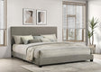 Dorian Upholstered Eastern King Panel Bed Taupe front view