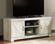 Bellaby Whitewash 63-inch TV Stand angled view