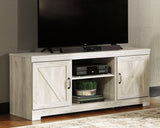 Bellaby Whitewash 63-inch TV Stand angled view