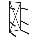 Duarto 3-tier sofa display rack black angled view