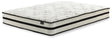 Chime 10 Inch Hybrid Full Mattress white cover stretched on bed