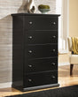 Maribel Black Chest of Drawers front view