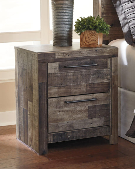 Derekson Multi Gray Nightstand front view