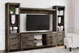 Trinell Brown 4-Piece Entertainment Center front angle