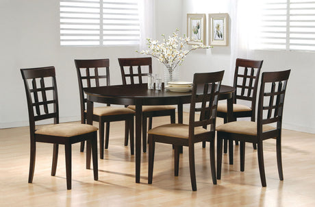 Gabriel Cappuccino extension leaf dining room set main view