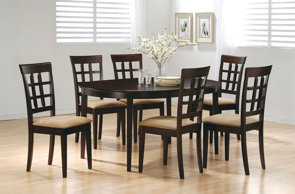 Gabriel Cappuccino extension leaf dining room set main view