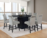 Stanton black gray square counter height dining set main view