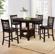 Lavon Espresso Oval Counter Height Dining Set main view