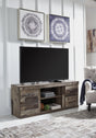 Derekson 60 inch Multi Gray TV Stand front angle