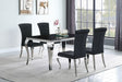 Carone Black 61-inch rectangular glass dining room set main view