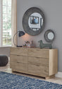 Oliah Natural Dresser front view showing 6 drawers