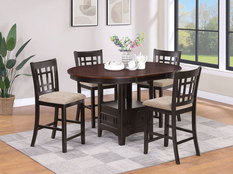 Lavon Chestnut Oval Counter Height Dining Set main view