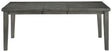 Hallanden Gray Dining Extension Table angled side view