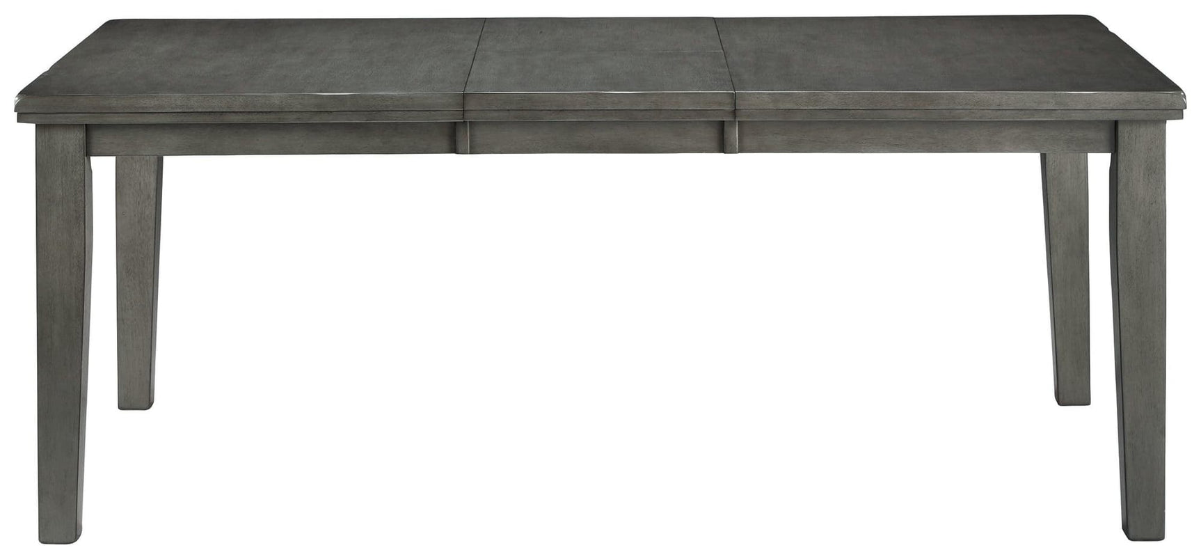 Hallanden Gray Dining Extension Table angled side view
