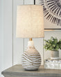 Aleela White and Gold Finish Table Lamp front view