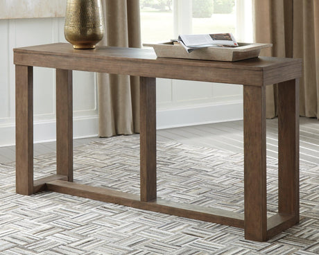 Cariton Gray sofa console table front view
