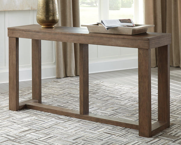 Cariton Gray sofa console table front view