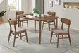 Main view of Dortch Walnut oval solid wood dining room set