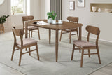 Main view of Dortch Walnut oval solid wood dining room set