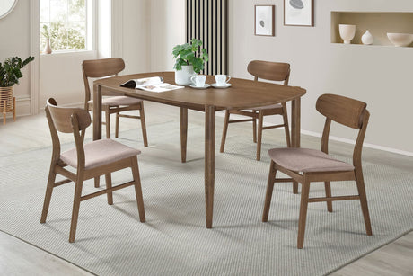 Main view of Dortch Walnut oval solid wood dining room set
