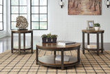 Roybeck Light Brown and Bronze coffee table front view
