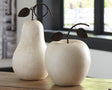 Bidelia Sculpture Set of 2 with apple shape, antique white finish