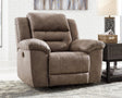 Stoneland Fossil Faux Leather Power Recliner main front view