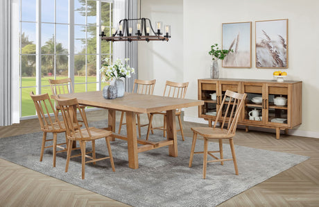 Middleton Natural Brown Extension Leaf dining table main view