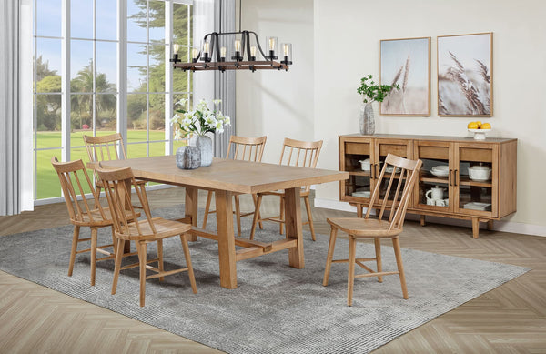 Middleton Natural Brown Extension Leaf dining table main view
