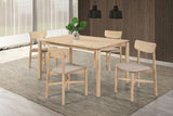 main view of Parkridge Natural 59-inch Wood Dining Room Set dining room furniture