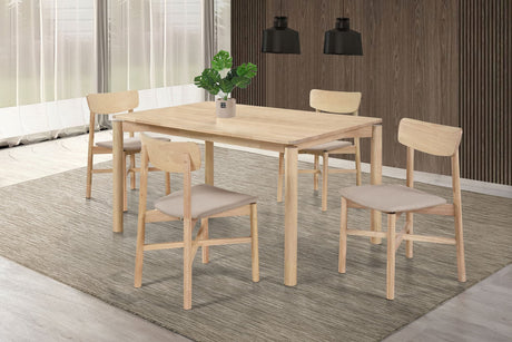 main view of Parkridge Natural 59-inch Wood Dining Room Set dining room furniture