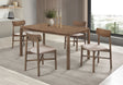 main view of Parkridge Brown 59-inch wood dining table with chairs